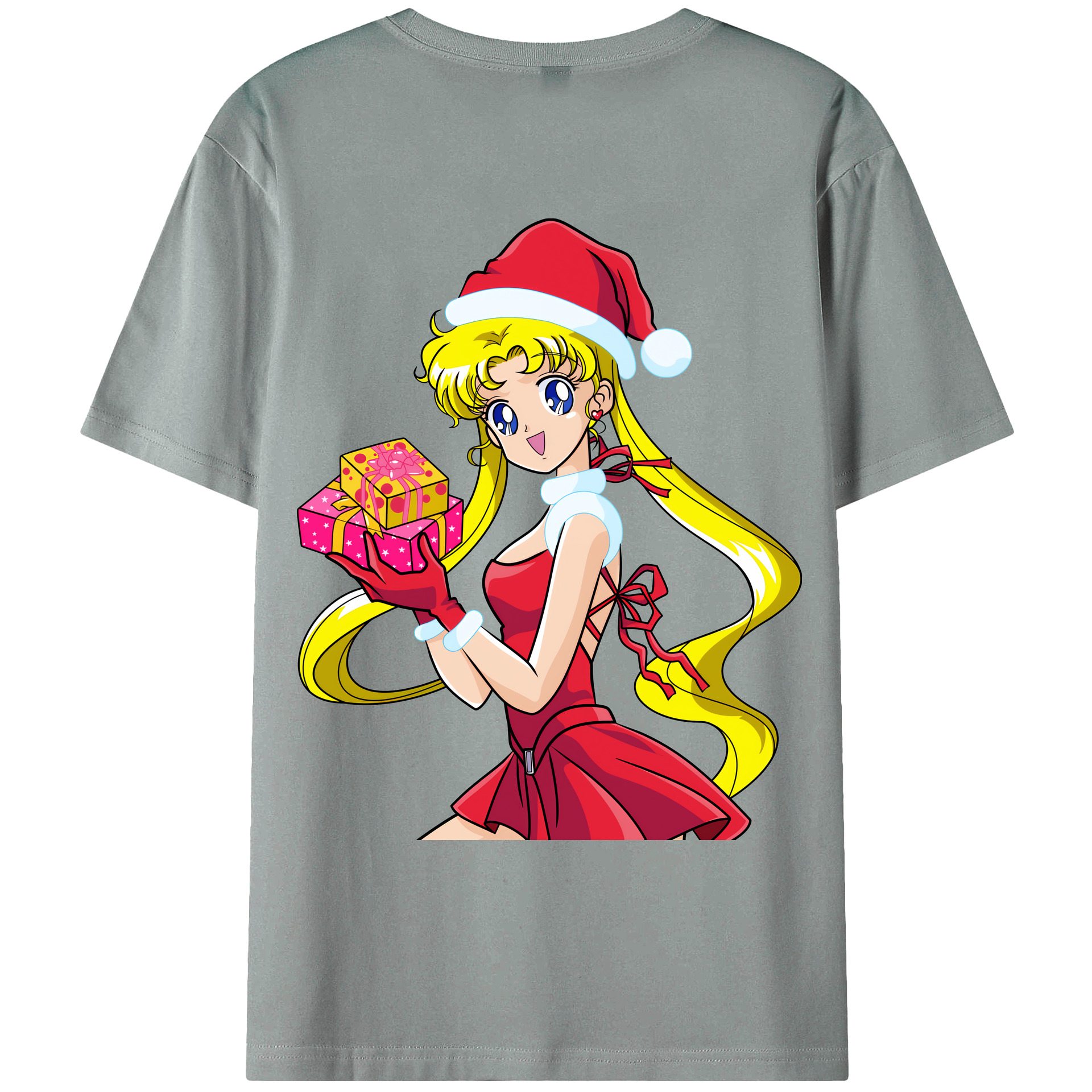 （画像用） 美少女戦士セーラームーン 月野 うさぎ つきの うさぎ Sailor Moon Tsukino Usagi 綿100％ メンズ半袖Tシャツ（バックプリント） 通気性